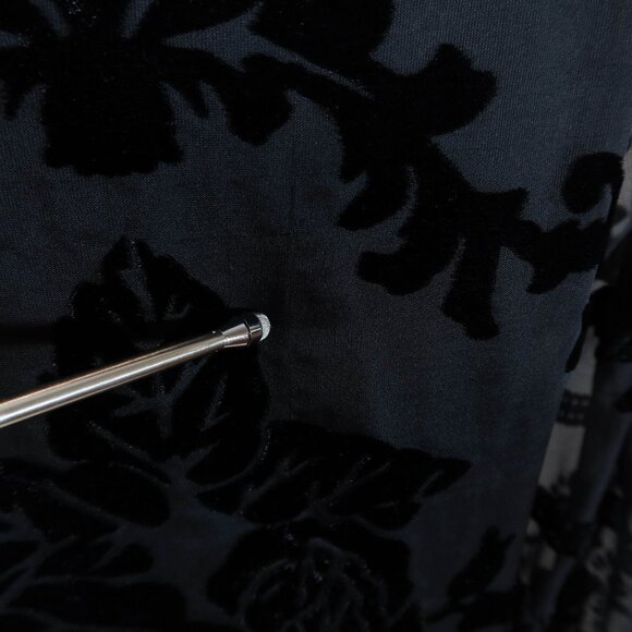 STARING AT STARS Floral Velvet Burnout Tunic Top Size S Whimsigoth Witchy Sheer - Picture 9 of 9